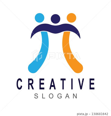 people logo vector icon template people logo vector icon template 138681642