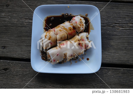 Thai Chinese Steamed Rice Noodle Rolls Thai Chinese Steamed Rice Noodle Rolls 138681983