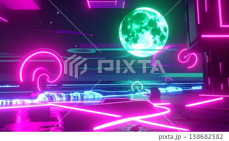 night city lights with blurred background 138682582