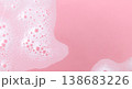 White soap foam bubbles on pink background, skincare cleansing and hygiene concept 138683226