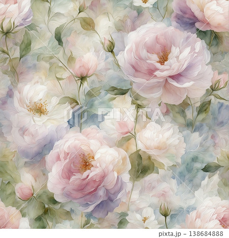 Collection of elegant soft focus watercolor floral and foliage seamless patterns Collection of elegant soft focus watercolor floral and foliage seamless patterns 138684888