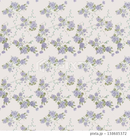 Collection of elegant vintage floral and decorative border seamless patterns with classic tones 138685372