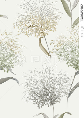 Collection of elegant vintage floral and decorative border seamless patterns with classic tones Collection of elegant vintage floral and decorative border seamless patterns with classic tones 138685402