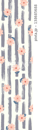 Collection of elegant traditional Chinese botanical and cultural seamless patterns 138685688