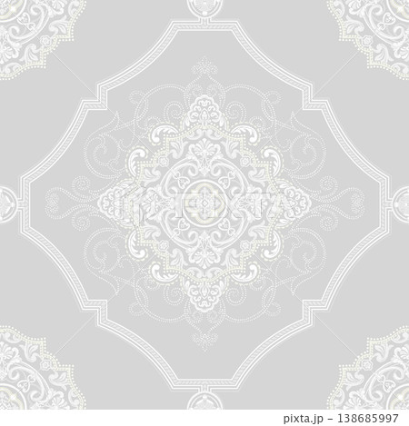 Collection of elegant vintage watercolor floral seamless patterns with soft muted tones 138685997