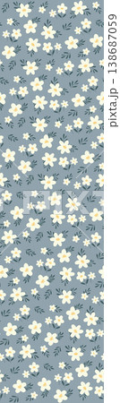 Collection of cute baby nursery seamless patterns with soft pastel tones and tiny motifs 138687059