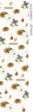 Collection of cute baby nursery seamless patterns with soft pastel tones and tiny motifs 138687144