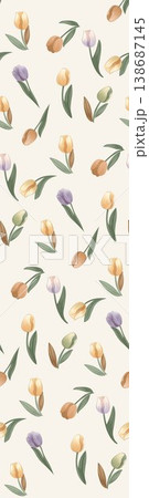 Collection of cute baby nursery seamless patterns with soft pastel tones and tiny motifs 138687145