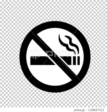 A pictogram (black) indicating that smoking is prohibited. A pictogram (black) indicating that smoking is prohibited. 138687321