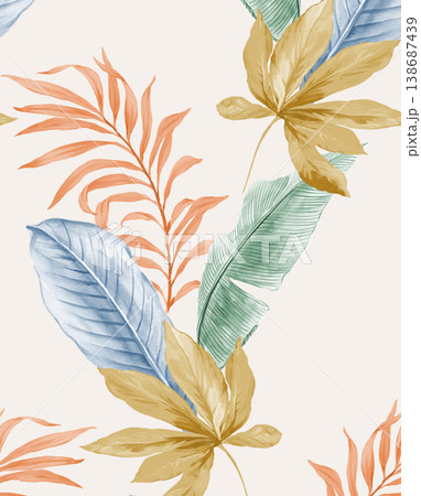 Collection of elegant traditional Chinese ink wash floral and landscape seamless patterns Collection of elegant traditional Chinese ink wash floral and landscape seamless patterns 138687439