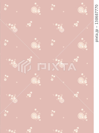 Collection of elegant soft focus watercolor floral seamless patterns with muted pastel tones 138687770