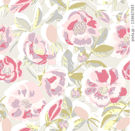 Collection of elegant soft focus watercolor floral seamless patterns with muted pastel tones Collection of elegant soft focus watercolor floral seamless patterns with muted pastel tones 138687885