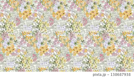 Collection of elegant soft focus watercolor floral seamless patterns with muted pastel tones Collection of elegant soft focus watercolor floral seamless patterns with muted pastel tones 138687938