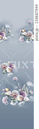 Collection of elegant soft focus watercolor floral seamless patterns with muted pastel tones Collection of elegant soft focus watercolor floral seamless patterns with muted pastel tones 138687944