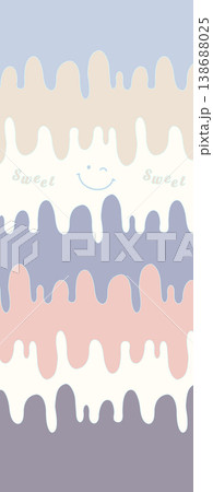 Collection of elegant vintage watercolor floral seamless patterns with soft muted tones 138688025