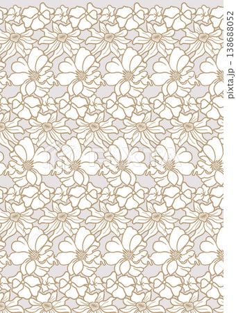 Collection of elegant vintage watercolor floral seamless patterns with soft muted tones 138688052