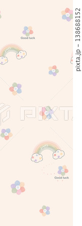 Collection of elegant watercolor wildflower seamless patterns and floral bouquets with soft pastel tones 138688152