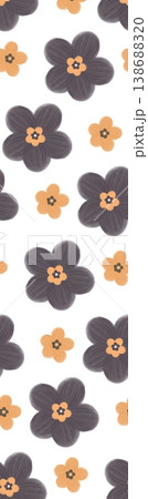 Collection of elegant watercolor wildflower seamless patterns with soft muted and warm tones Collection of elegant watercolor wildflower seamless patterns with soft muted and warm tones 138688320
