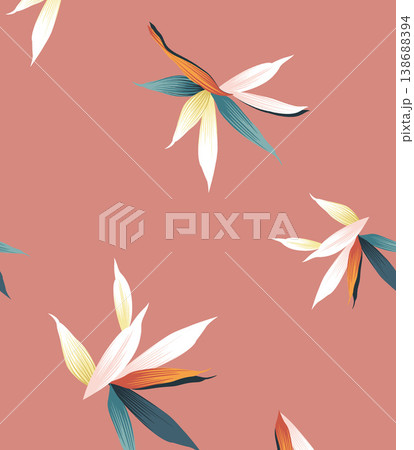 Collection of elegant watercolor wildflower seamless patterns with soft muted and warm tones Collection of elegant watercolor wildflower seamless patterns with soft muted and warm tones 138688394