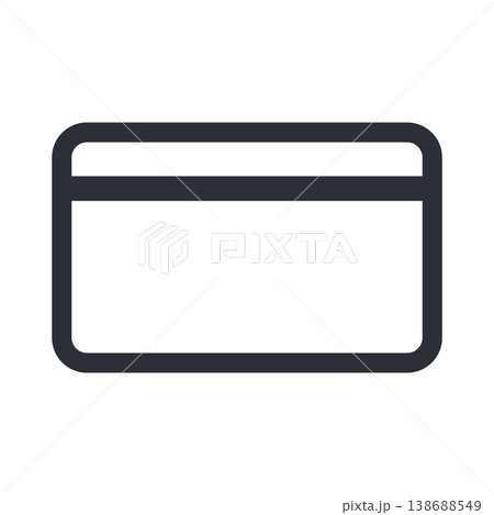 クレジットカードのシンプルな線画アイコン素材 138688549