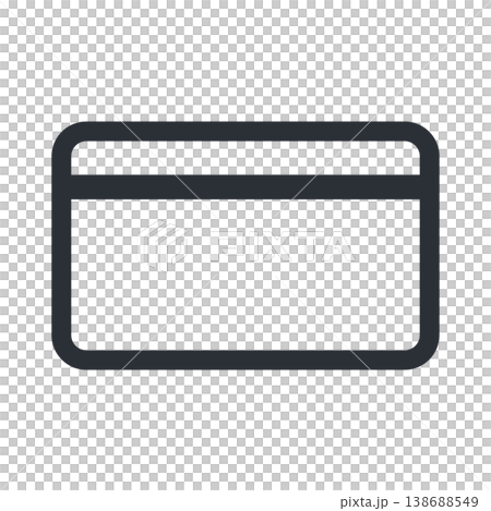 クレジットカードのシンプルな線画アイコン素材 138688549
