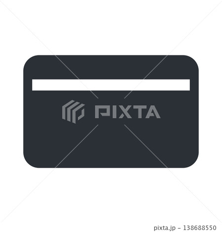 クレジットカードのシンプルなモノクロアイコン素材 138688550