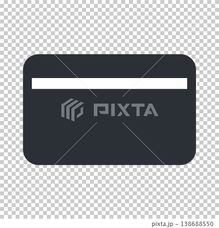 クレジットカードのシンプルなモノクロアイコン素材 138688550