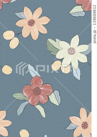 Collection of elegant vintage floral and toile de jouy seamless patterns with muted tones Collection of elegant vintage floral and toile de jouy seamless patterns with muted tones 138688612