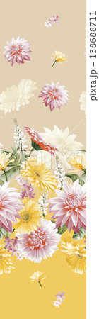 Collection of vibrant bohemian and delicate floral seamless patterns with diverse color palettes Collection of vibrant bohemian and delicate floral seamless patterns with diverse color palettes 138688711