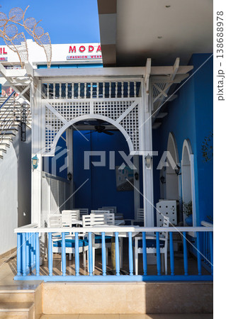 Egypt, Sharm el-Sheikh - October 1, 2025 Greek restaurant in Soho Square. Editorial Egypt, Sharm el-Sheikh - October 1, 2025 Greek restaurant in Soho Square. Editorial 138688978