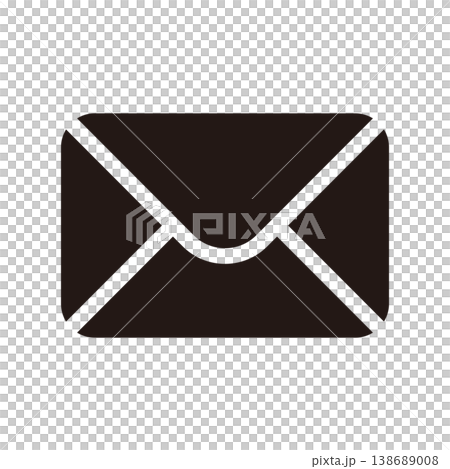 Black simple email icon 138689008