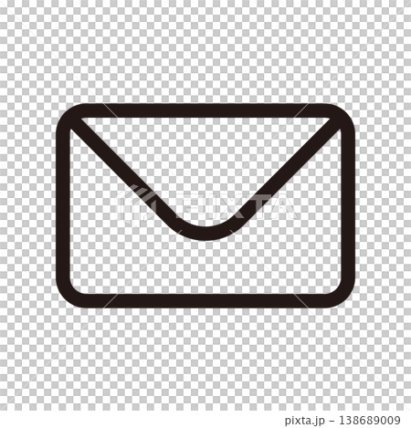 Simple email line icon 138689009