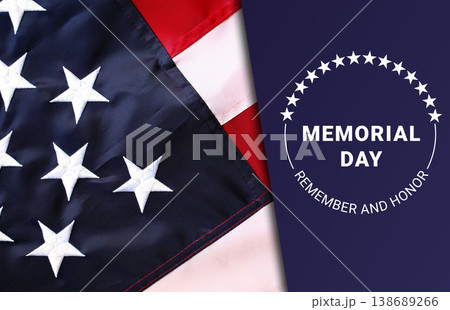 US Memorial Day with USA flag background US Memorial Day with USA flag background 138689266