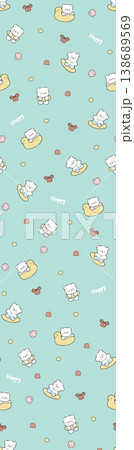 Collection of cute vintage baby animal seamless patterns with soft pastel tones Collection of cute vintage baby animal seamless patterns with soft pastel tones 138689569