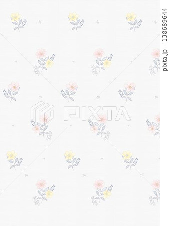 Collection of delicate vintage botanical seamless patterns with soft muted tones 138689644