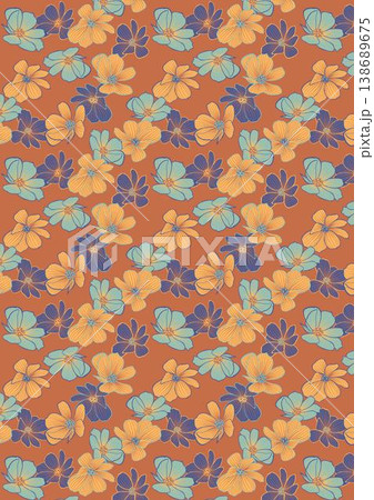 Collection of delicate vintage botanical seamless patterns with soft muted tones Collection of delicate vintage botanical seamless patterns with soft muted tones 138689675