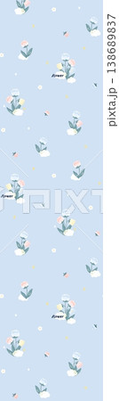 Collection of elegant vintage watercolor floral and bird seamless patterns with soft muted tones 138689837