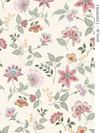 Collection of cute kawaii baby animal and nursery seamless patterns with soft pastel tones 138690063