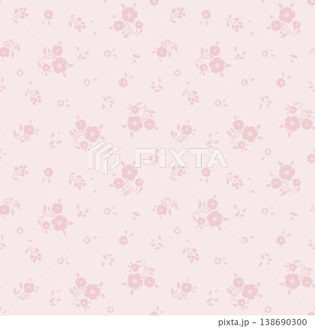Collection of elegant vintage floral and toile de jouy seamless patterns with muted tones 138690300