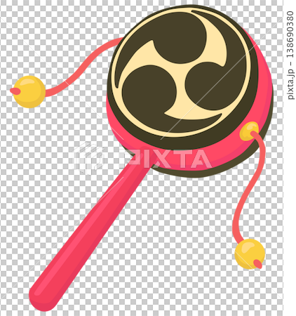 でんでん太鼓のイラスト	ベクター素材 138690380