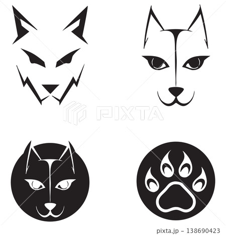 Dog Branding Head Logo Minimal 138690423