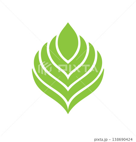 Natural Green Leaf Logo Concept 138690424