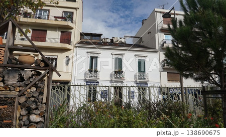 A typical, picturesque Antibes, France, on the south coastal Cote d'Azur along the Mediterranean Sea. A typical, picturesque Antibes, France, on the south coastal Cote d'Azur along the Mediterranean Sea. 138690675