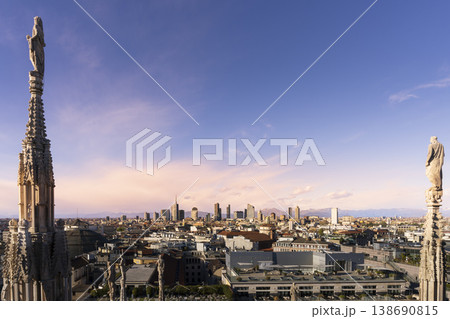 View of Milan`s business district from Milan Duomo View of Milan`s business district from Milan Duomo 138690815