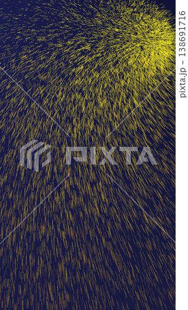 Yellow particle streams flowing through deep blue space, dynamic data and energy visualization Yellow particle streams flowing through deep blue space, dynamic data and energy visualization 138691716