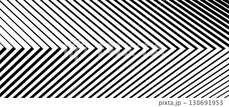 Arrow halftone pattern with fading lines creates dynamic forward motion effect. Geometric graphic background features diagonal transitions and gradation in monochrome design. Arrow halftone pattern with fading lines creates dynamic forward motion effect. Geometric graphic background features diagonal transitions and gradation in monochrome design. 138691953