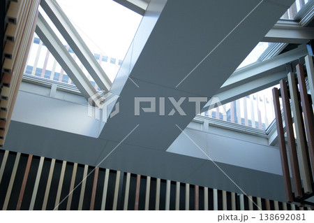 Glass ceiling modern architecture. Office building. 138692081