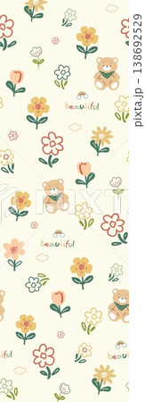 Collection of vibrant bohemian and delicate floral seamless patterns with diverse color palettes 138692529