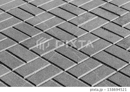 Close-up of concrete pavers arranged in a geometric pattern Close-up of concrete pavers arranged in a geometric pattern 138694521