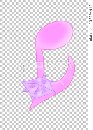 折り紙で作ったカメが付いた音符 138694916